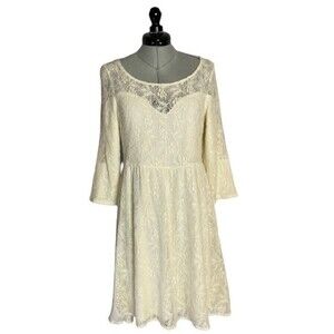 Free People Shake It Up Dress Mini Lace Shear Summer Bridal Size Medium